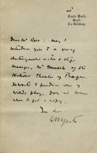 W.B.Yeats, ALS to Robert Ross 