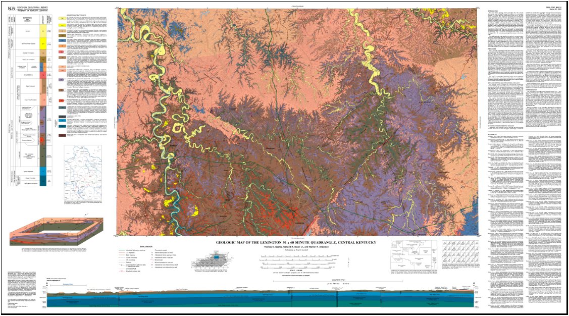 1100000 Scale Geological Map Series Kentucky Geological Survey