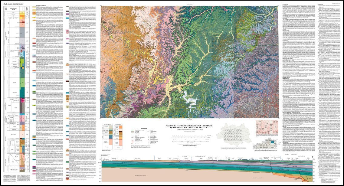 1100000 Scale Geological Map Series Kentucky Geological Survey