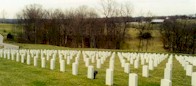 Large sinkhole at Camp Nelson National Cemetery