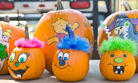 Decorated pumpkins