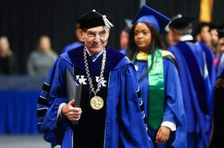 UK President Eli Capiilouto at the December 2024 Commencement ceremony.