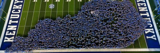 This is a photo of UK students on Kroger Field.