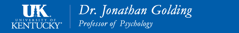 Dr. Jonathan Golding, Full Professor of Psychology